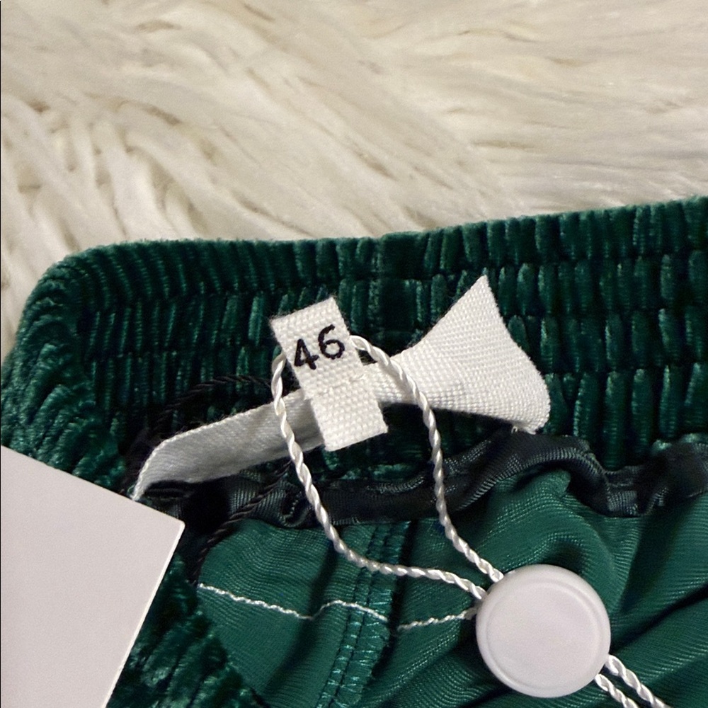 MM6 Maison Martin Margiela Emerald Green Velvet Pants size 46 inseam 30” - Picture 7 of 13